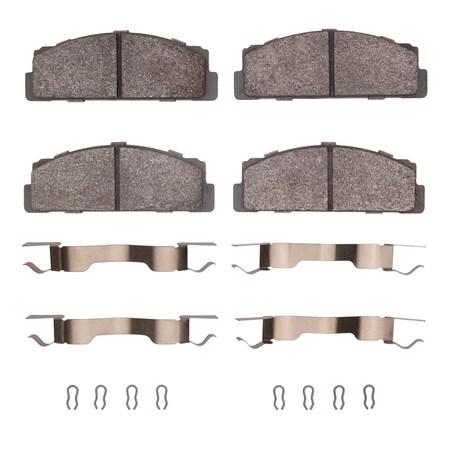 Dynamic Friction Co 3000 Semi-Metallic Brake Pads and Hardware Kit, Low Dust, 100% Copper Free, 100% Asbestos-free, Rear 1311-0071-01